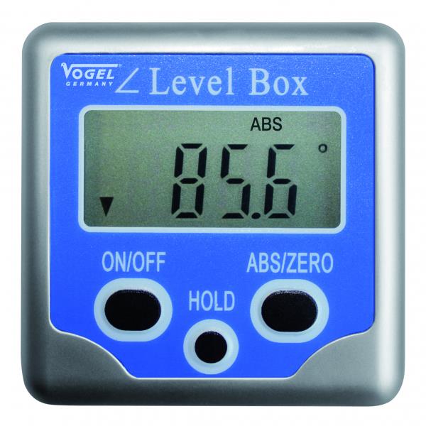 VOGEL SENSOR ANGULAR DIGITAL IP54, ±180°, LCD, HOLD, WITH VIAL,3 MAGNETS ON BOTTOM 1 PCS  CR 2032, 3V , 0,07G LITHIUM