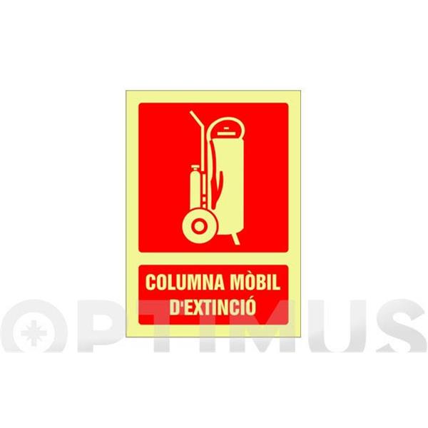 SEÑAL CONTRA INCENDIO 297X210 MM-COLUMNA MOBIL D'EXTINCIO