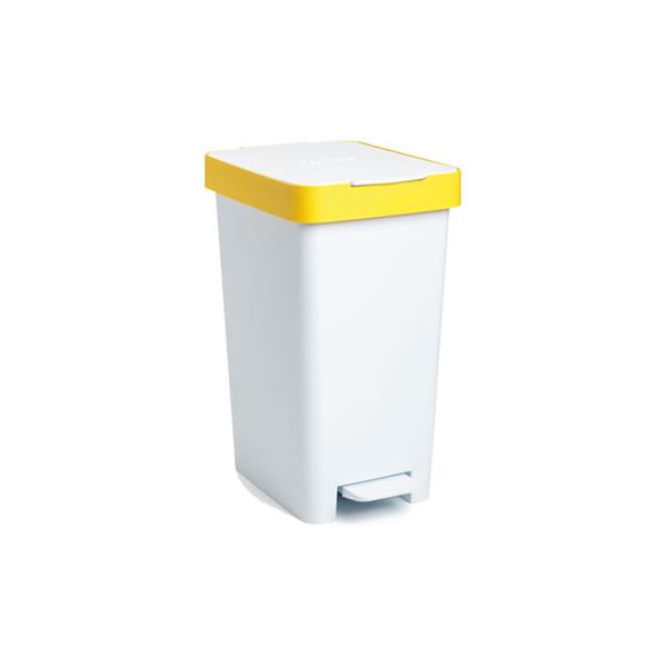 CUBO CON PEDAL SMART 25L RECICLAJE AMARILLO-26X36X47CM