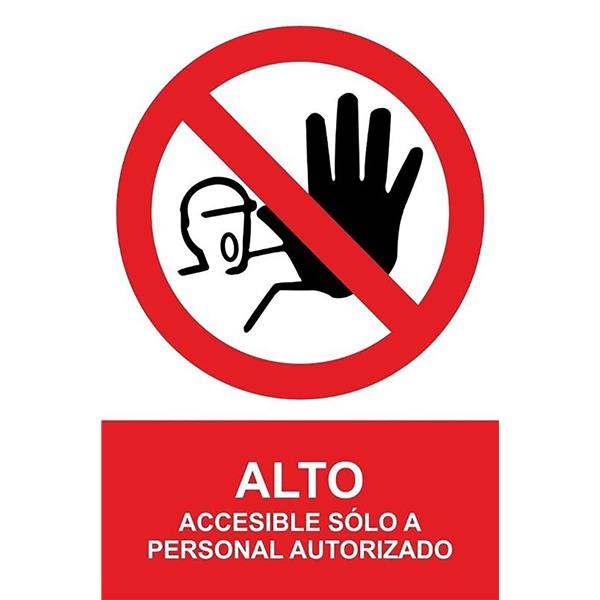 SEÑAL PROHIBICION CASTELLANO ADHESIVO 200X300 MM-PROHIBIDO ALTO