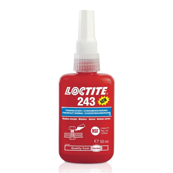 LOCTITE 243 BOTELLA FIJADOR RESISTENCIA MEDIA PIEZAS ACEITADAS 10 ML