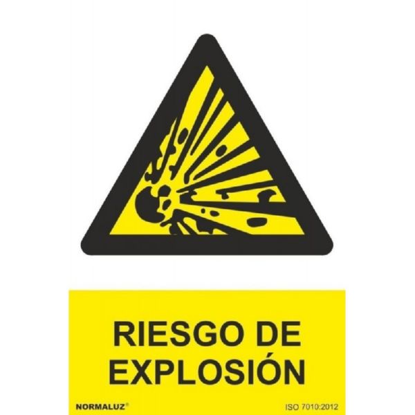 SEÑAL ADVERTENCIA RIESGO DE EXPLOSION              297X210 MM