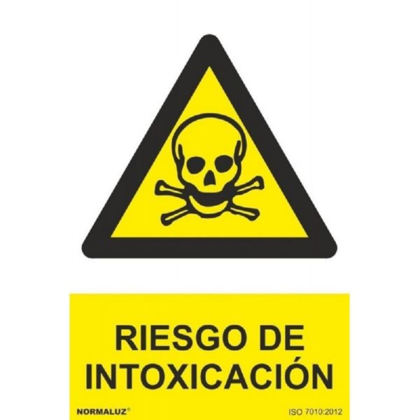 SEÑAL ADVERTENCIA RIESGO DE INTOXICACION           345X245 MM