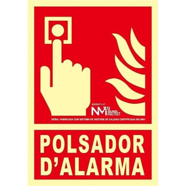 SEÑAL CONTRA INCENDIO 297X210 MM-POLSADOR D´ ALARMA 