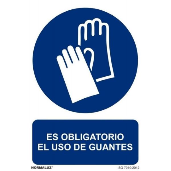 SEÑAL OBLIGACION 297X210 MM-USO DE GUANTES 